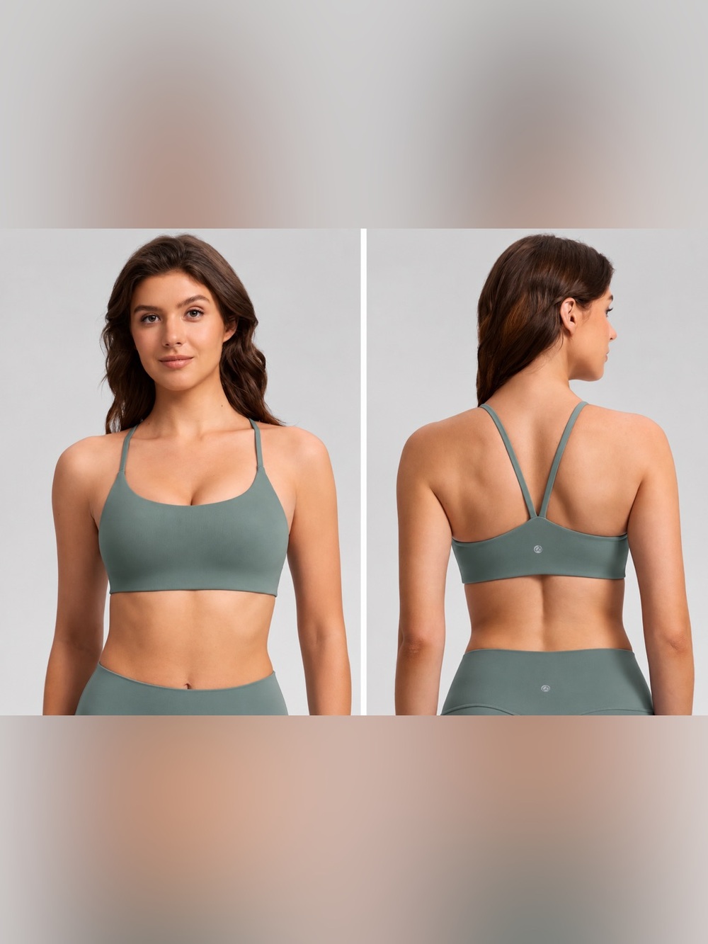 CRZ Yoga Butterlift® Double Lined V Back Sports Bra - medium